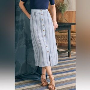 NWOT Faherty La Jolla Linen Skirt size L